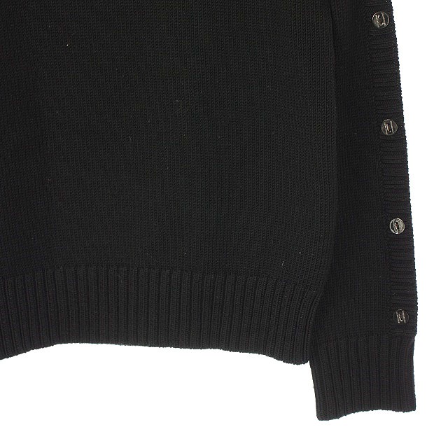 バーバリー ゴルフ タートルネック ニット セーター 羊毛 ブラック 黒 L