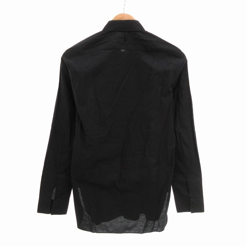 バレンシアガ BALENCIAGA PARIS 切替 シャツ 長袖 カジュアル 38 M 黒 