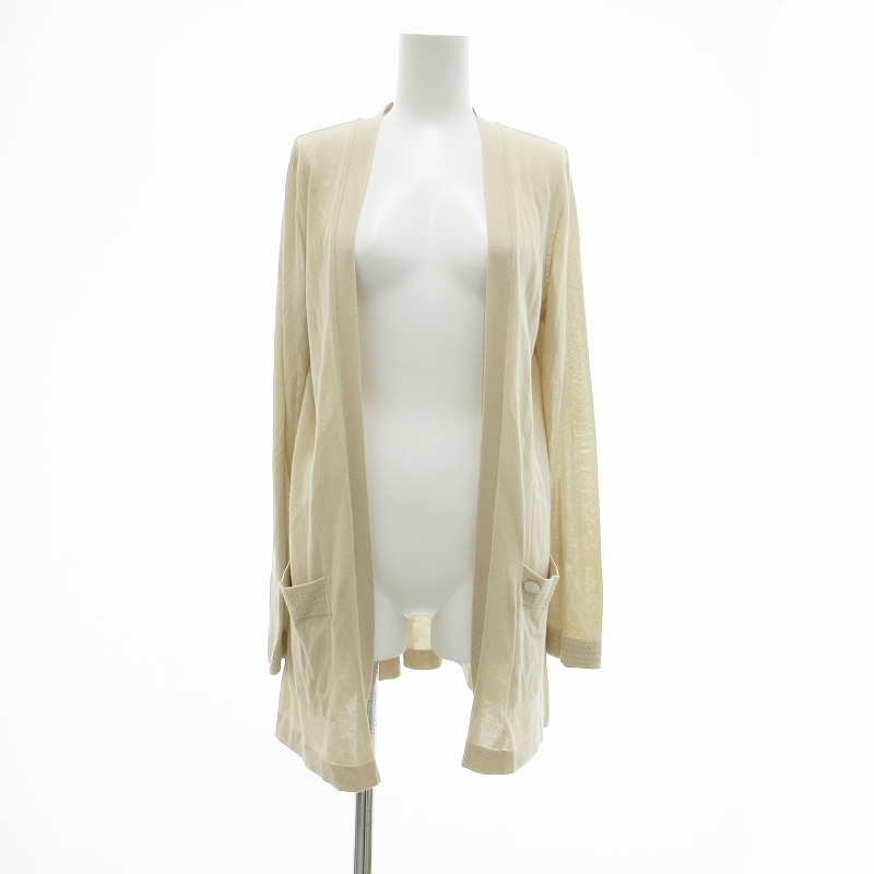 フォクシー FOXEY ✨カーディガン　エアリーロング ロゴプレート　長袖 フォクシー FOXEY カーディガン エアリーロング ロゴプレート 長袖