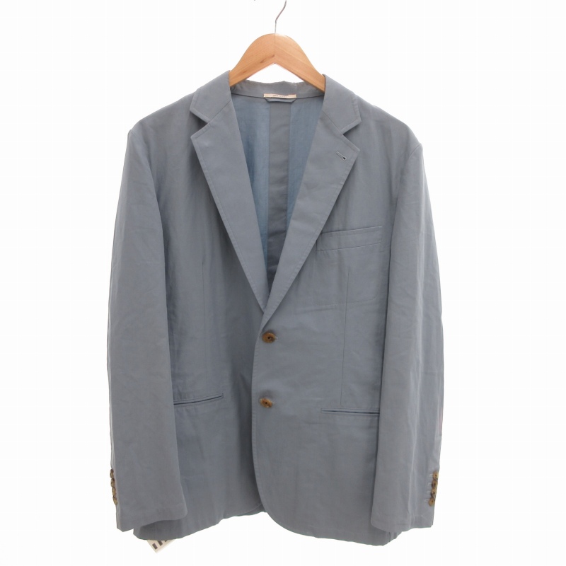 エルメス HERMES テーラードジャケット ブレザー シングル コットン 50