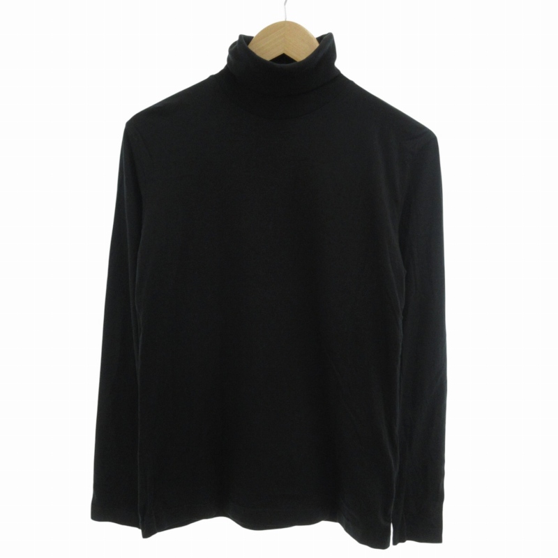 プラダ PRADA タートルネック Tシャツ カットソー 三角ロゴ 長袖 XS 黒