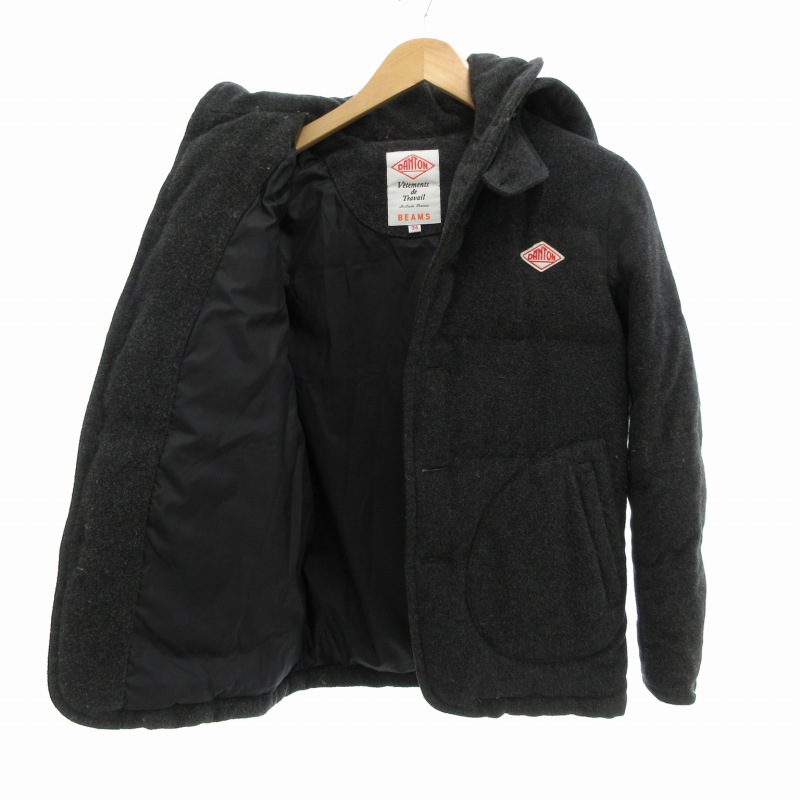 美品ダントンウールモッサダウンビームス別注XL 胡桃ボタンブラック