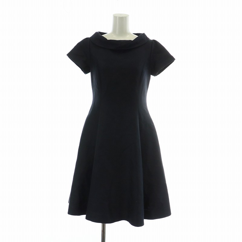 フォクシー FOXEY 37916 Dress ワンピース ウール シルク混 半袖 ひざ 