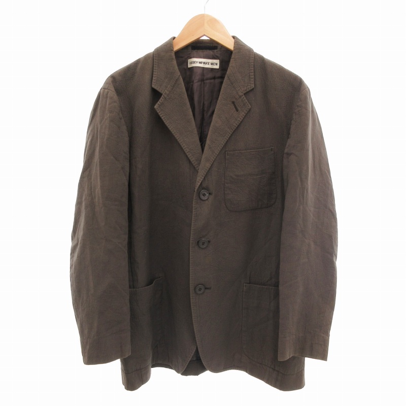 TZ ファッション イッセイミヤケ ジャケット ブラウン