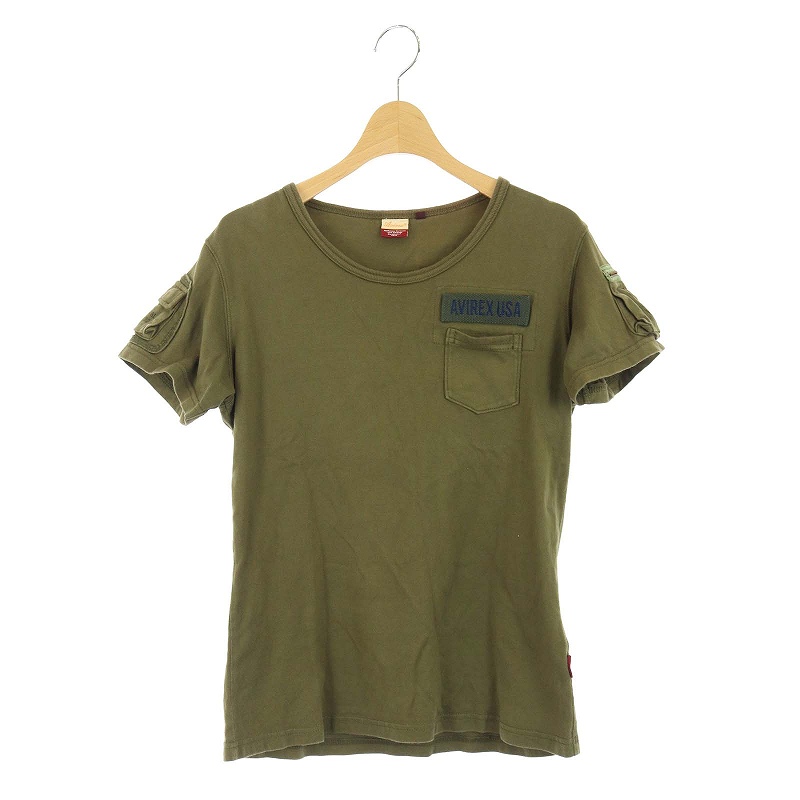 アヴィレックス Avirex Tシャツ カットソー 半袖 ミリタリー L カーキ Ao レディース 169 ベクトルパーク アヴィレックス Avirex Tシャツ カットソー 半袖 ミリタリー L カーキ Ao レディース 169 ベクトルパーク