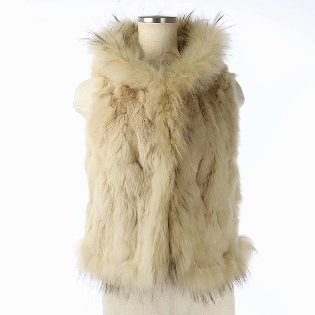 コラージュ ガリャルダガランテ Collage Gallardagalante ラビットファーベスト フード F ベージュ Kn レディース 169 ベクトルパーク