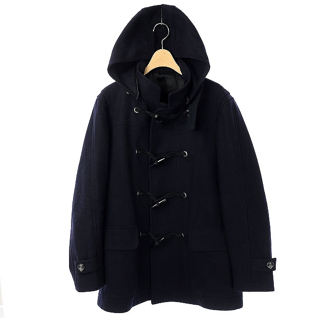 シンプリシテェ Simplicite Plus ダッフルコート アウター フード ウール混 40 紺 ネイビー Df メンズ 169 ベクトルパーク