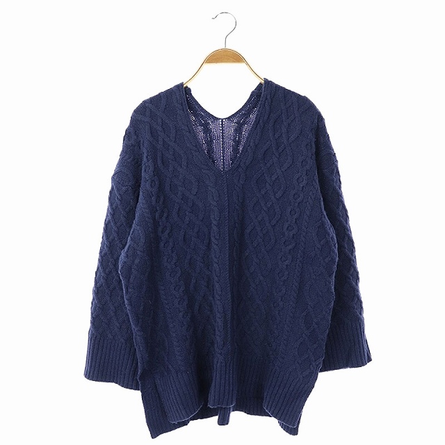 イエナ スローブ Iena Slobe 19aw アラン編みvネック ニット セーター プルオーバー 長袖 ワイドスリーブ 紺 ネイビー Df レディース 169 ベクトルパーク イエナ スローブ Iena Slobe 19aw アラン編みvネック ニット セーター プルオーバー 長袖 ワイドスリーブ 紺 ネイビー Df レディース 169 ベクトルパーク