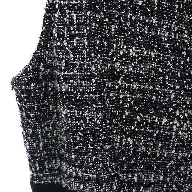 ローズバッド Rose Bud ワンピース ニット ミニ フレア ノースリーブ フロントジップ F 黒 白 Hs レディース 169 ベクトルパーク