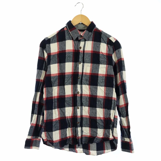 チャオパニック Ciaopanic ネルシャツ カジュアルシャツ チェック 長袖 S 紺 白 赤 Df メンズ 169 ベクトルパーク