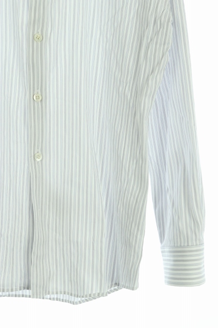 プラダ PRADA シャツ ストライプ 長袖 37 グレー /DF □OS メンズ 170 