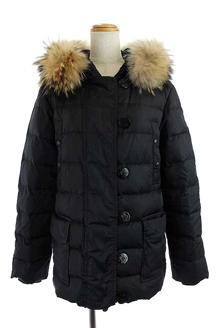 モンクレール MONCLER コート ダウン ミディアム丈 フード付き ファー 