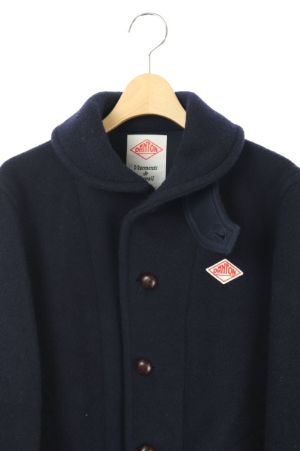 ダントン Danton Vetements De Travail コート ショールカラー ウールモッサ 38 紺 Hk Os メンズ 170 ベクトルパーク