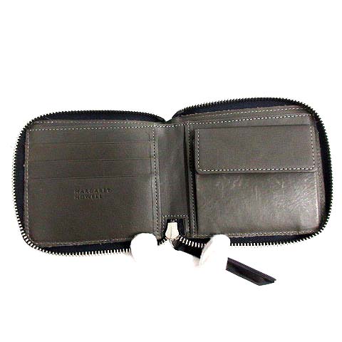 マーガレットハウエル Margaret Howell 財布 二つ折り エナメル ラウンドファスナー 紺 Yi40 レディース 170 ベクトルパーク