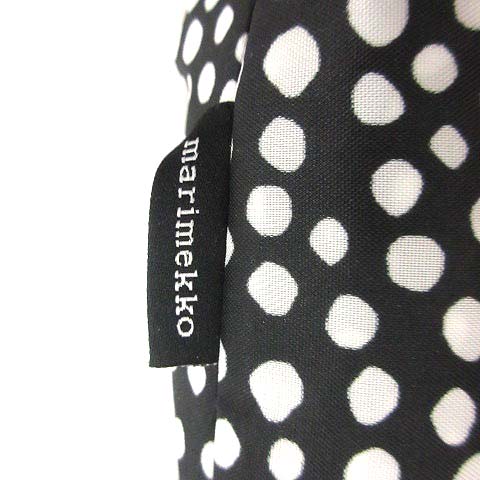 未使用品 マリメッコ Marimekko 折り畳み傘 雨傘 ドット 黒 Yo28 レディース 170 ベクトルパーク