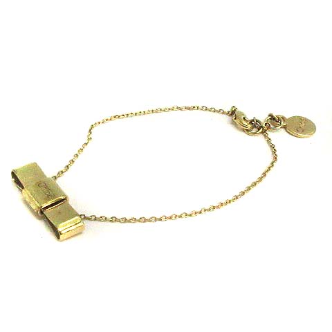 クロエ CHLOE ブレスレット リボンモチーフ チェーン ゴールド /YO17