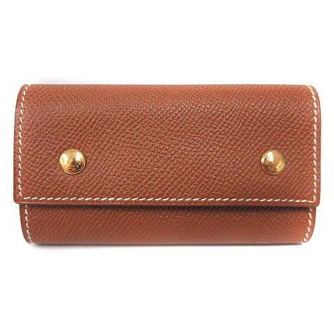 エルメス HERMES キーケース 6連 レザー エチュイクレ6 ムスクトン □B 