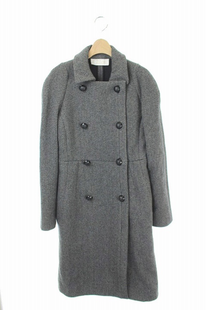 クロエ CHLOE コート ステンカラー ロング ダブル 38 グレー /YW □OS  