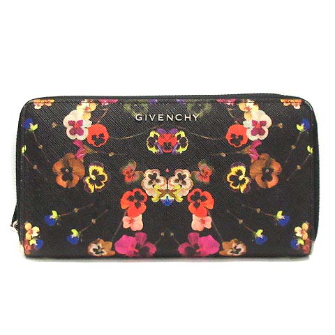 ジバンシィ GIVENCHY 長財布 フラワー ナイトパンジー プリント 