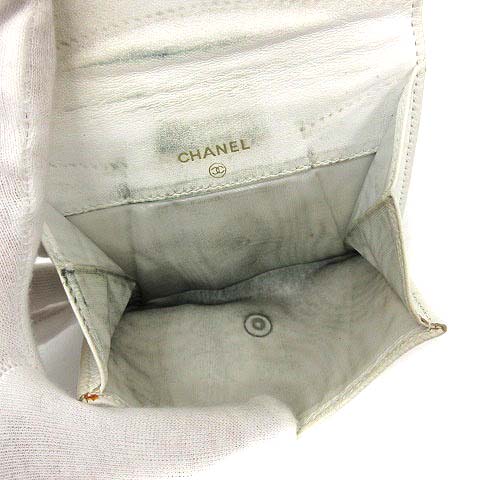 シャネル CHANEL 財布 二つ折り Wホック ココマーク キャビア
