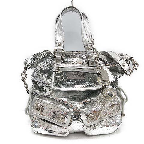 コーチ COACH トートバッグ ハンド ショルダー 2way スパンコール  