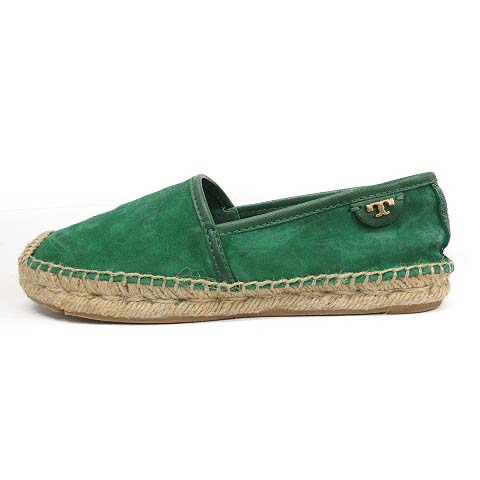 トリーバーチ TORY BURCH スリッポン エスパドリーユ 5 緑 グリーン 