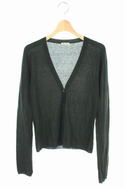 miumiu ミュウミュウ 長袖ニットカーディガン グレー 40 miumiu ミュウミュウ 長袖ニットカーディガン グレー 40 miumiu 値段