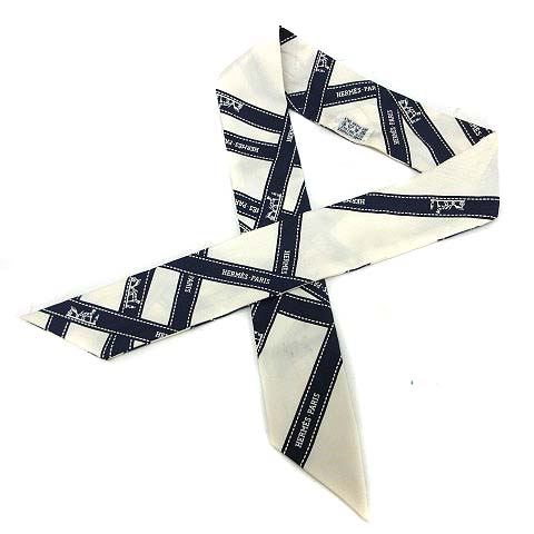 エルメス HERMES スカーフ ツイリー ボルデュック リボン シルク  