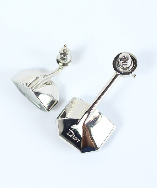 未使用品　Christian Dior ピアス アシンメトリー クリアストーン クリスチャンディオール Christian Dior ピアス アシンメトリー