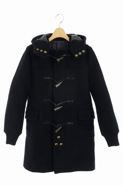 サイ ベーシック Scye Basics ダッフルコート ジップアップ 38 黒 Ao Os レディース 170 ベクトルパーク