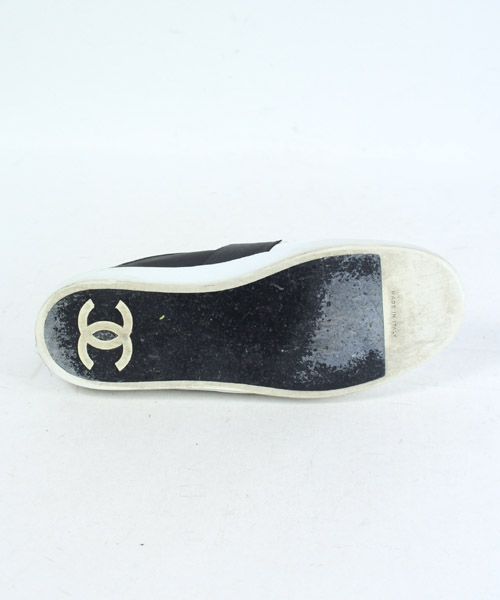 CHANEL スリッポン G31713 CHANEL シャネル バイカラー レザー スリッポン スニーカー 靴