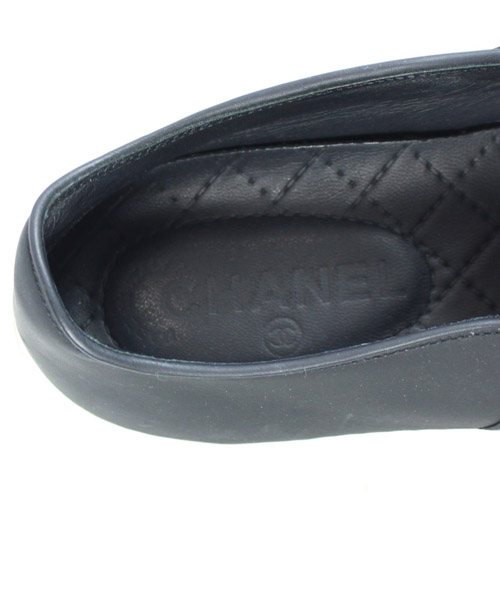 CHANEL スリッポン G31713 CHANEL シャネル バイカラー レザー スリッポン スニーカー 靴