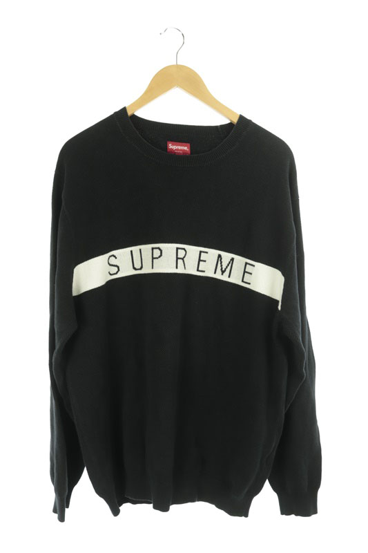 シュプリーム SUPREME 16AW ニット セーター 長袖 ロゴ XL 黒 /MY □OS 