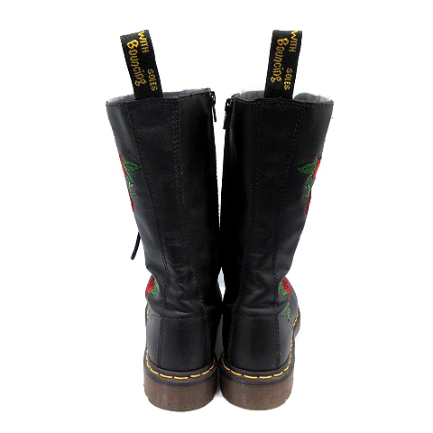 ドクターマーチン DR.MARTENS ブーツ ワーク ミドル VONDA バラ刺繍 