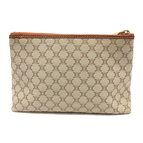 セリーヌ CELINE ポーチ メイクポーチ 化粧ポーチ 総柄 ベージュ /SR25  