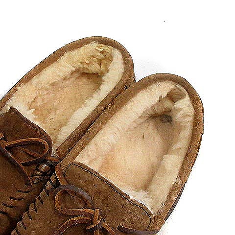 エミュー emu Australia シューズ モカシン ムートン M7/W8 茶