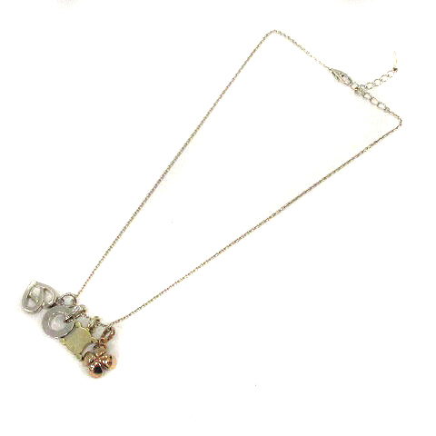 セリーヌ CELINE ネックレス 4way フラワーモチーフ ハートモチーフ ロゴ シルバー ゴールド色 /SR11 CELINE ゴールド 花モチーフ ネックレス