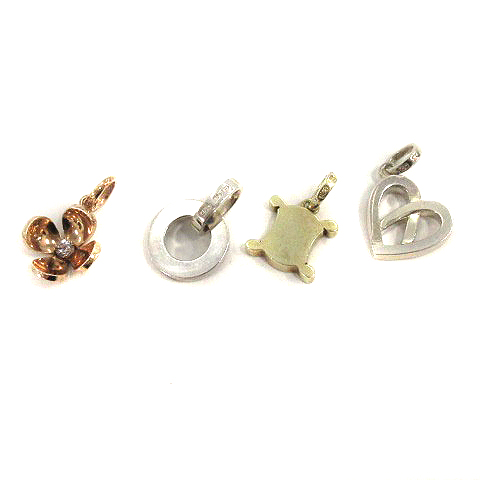 セリーヌ CELINE ネックレス 4way フラワーモチーフ ハートモチーフ ロゴ シルバー ゴールド色 /SR11 CELINE ゴールド 花モチーフ ネックレス