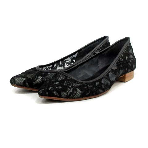 ダイアナ DIANA パンプス ローヒール ポインテッドトゥ レース