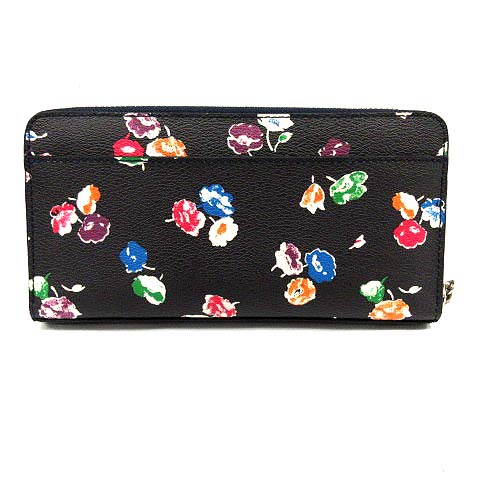 コーチ Coach 長財布 ラウンドファスナー アコーディオン 花柄 黒 白 赤 緑 青 F Yi23 レディース 170 ベクトルパーク