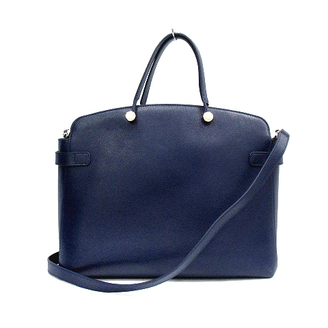 フルラ FURLA AGATA バッグ トート ショルダー 2way レザー 青 ブルー  