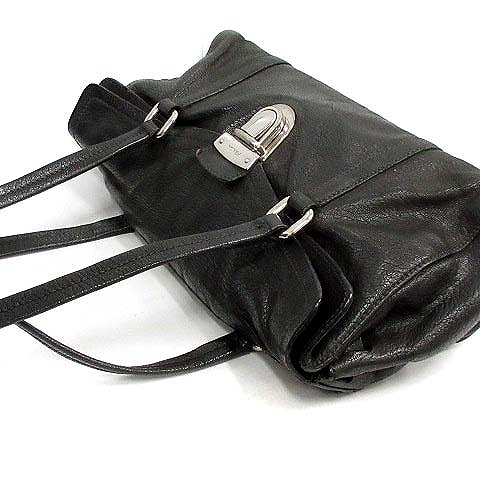 プラダ PRADA バッグ ハンド ショルダー レザー BR2614 黒 ブラック  
