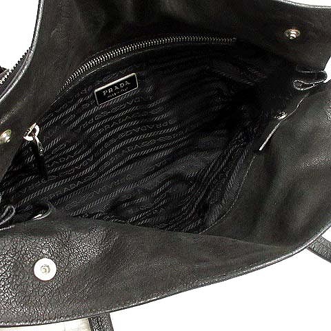 プラダ PRADA バッグ ハンド ショルダー レザー BR2614 黒 ブラック  