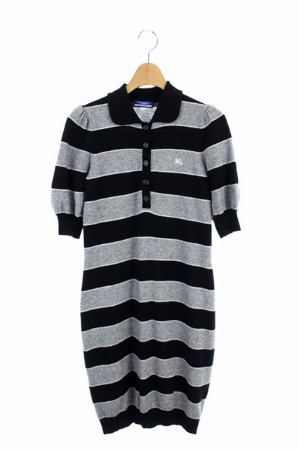 BURBERRY BLACK LABELカシミアニットワンピース 38 ホワイト 【公式通販】