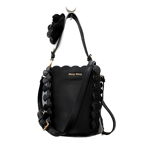 ミュウミュウ miumiu SOFT CALF ショルダーバッグ ハンド 2WAY バケツ 