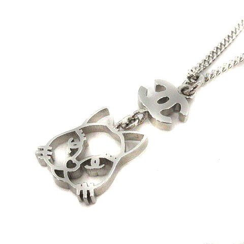 シャネル CHANEL ネックレス ココマーク ネコモチーフ B16K シルバー色  