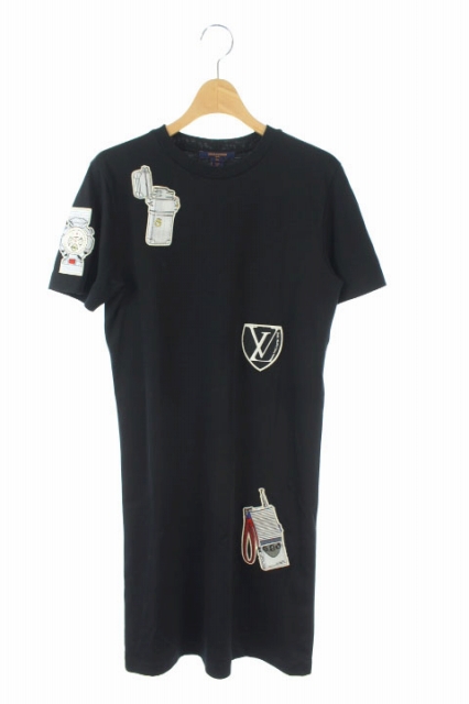 ルイヴィトン LOUIS VUITTON 18AW ワンピース Tシャツ 半袖 台形 ミニ 