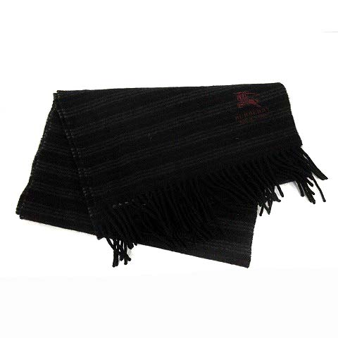 バーバリーブラックレーベル BURBERRY BLACK LABEL マフラー フリンジ