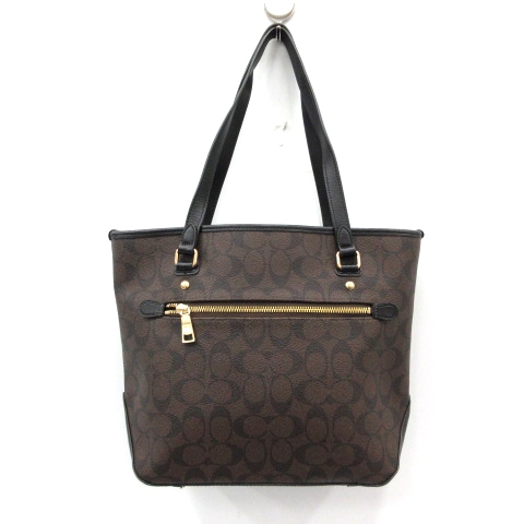 コーチ 58294 シグネチャー トートバッグ レザー A4可 茶 コーチ COACH
