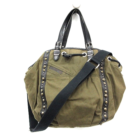 ディーゼル DIESEL トートバッグ ショルダー 2WAY キャンバス レザー 